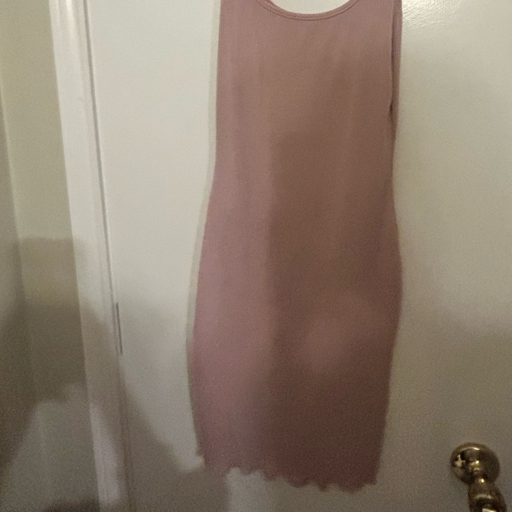 Pink slip dress